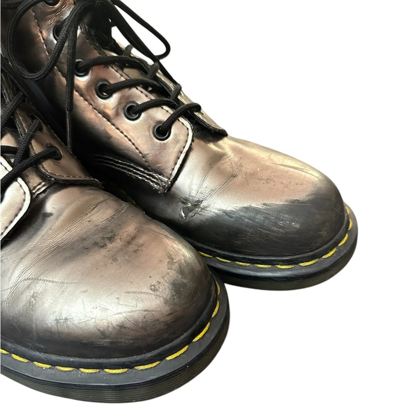 Dr. Marten 1460 Metallic Lace Up Boots - 9