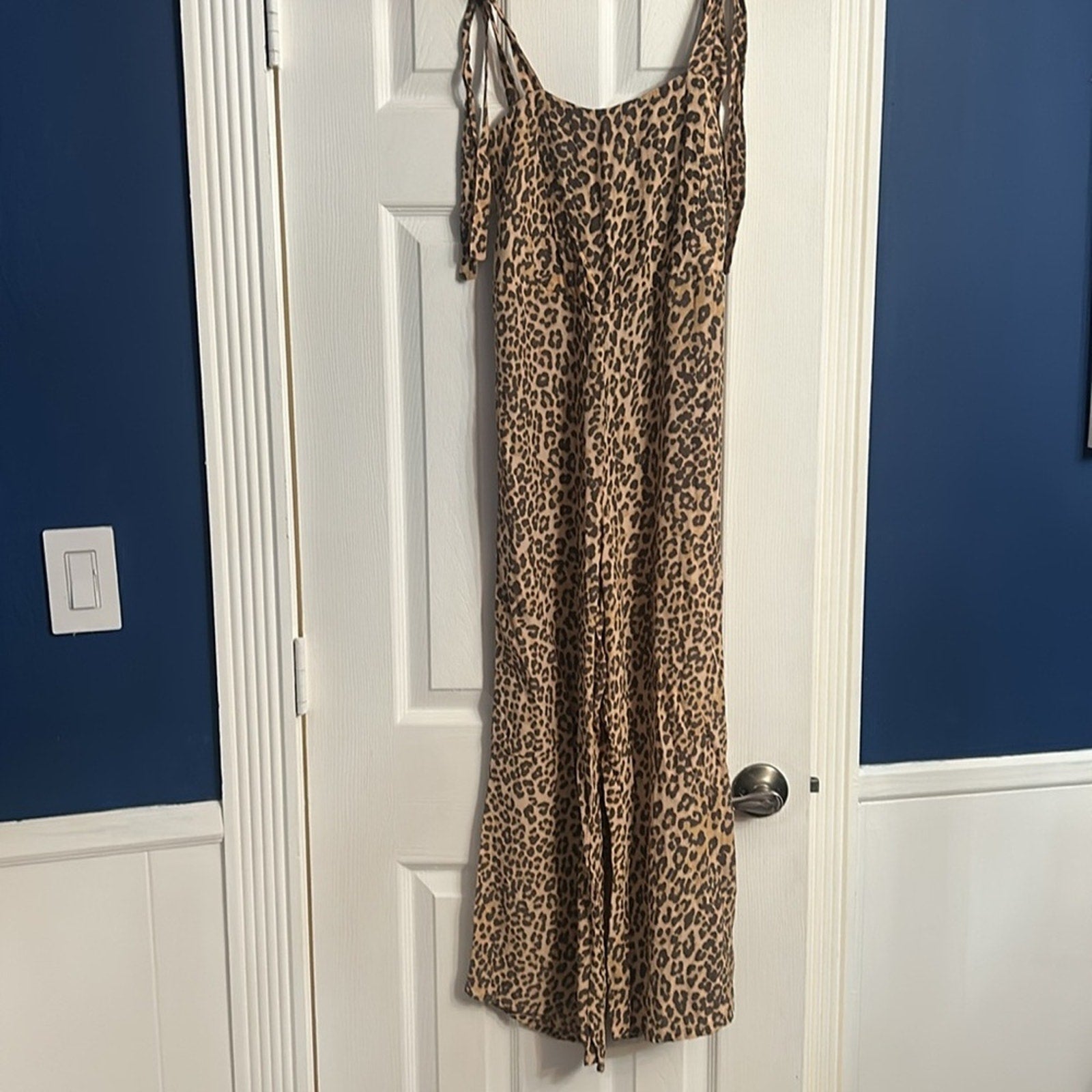 NWT FAITHFULL THE BRAND Elsa Leopard Animal Print Jumpsuit - size 2
