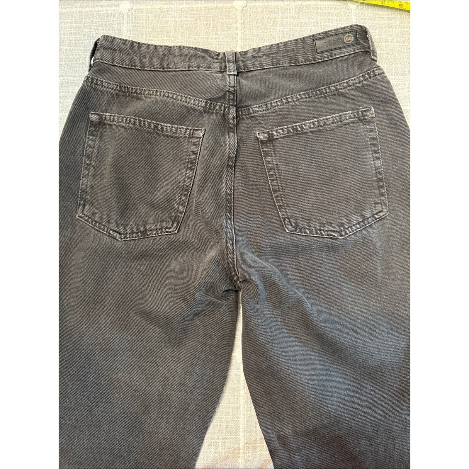Ag Alexxis High-Rise Vintage Straight Jean Black Stone - 28 🌟