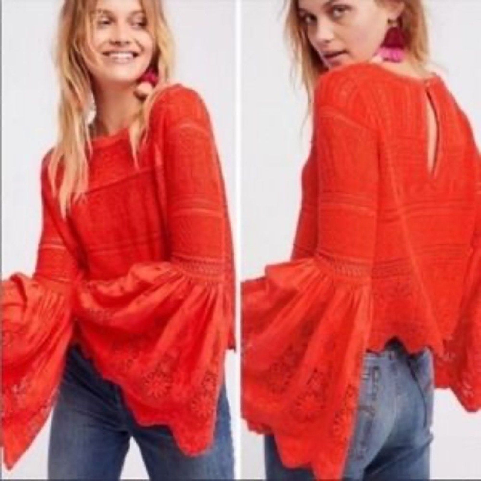 NWT Free People Once Upon a Time Lace Top - size XS