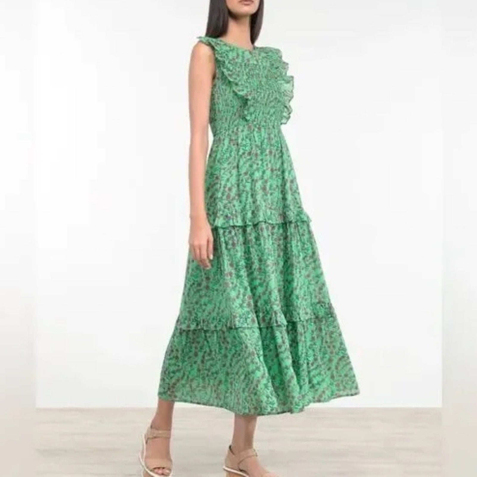 Banjanan Iris Tiered Ruffled Dress - size XS