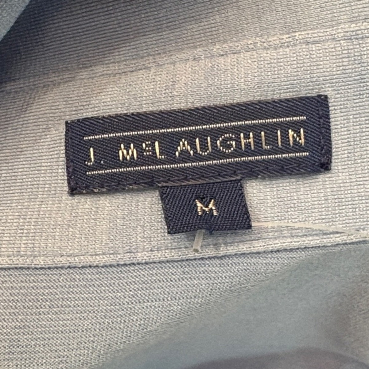 J. McLaughlin Blue Silk button down Shirt - size M