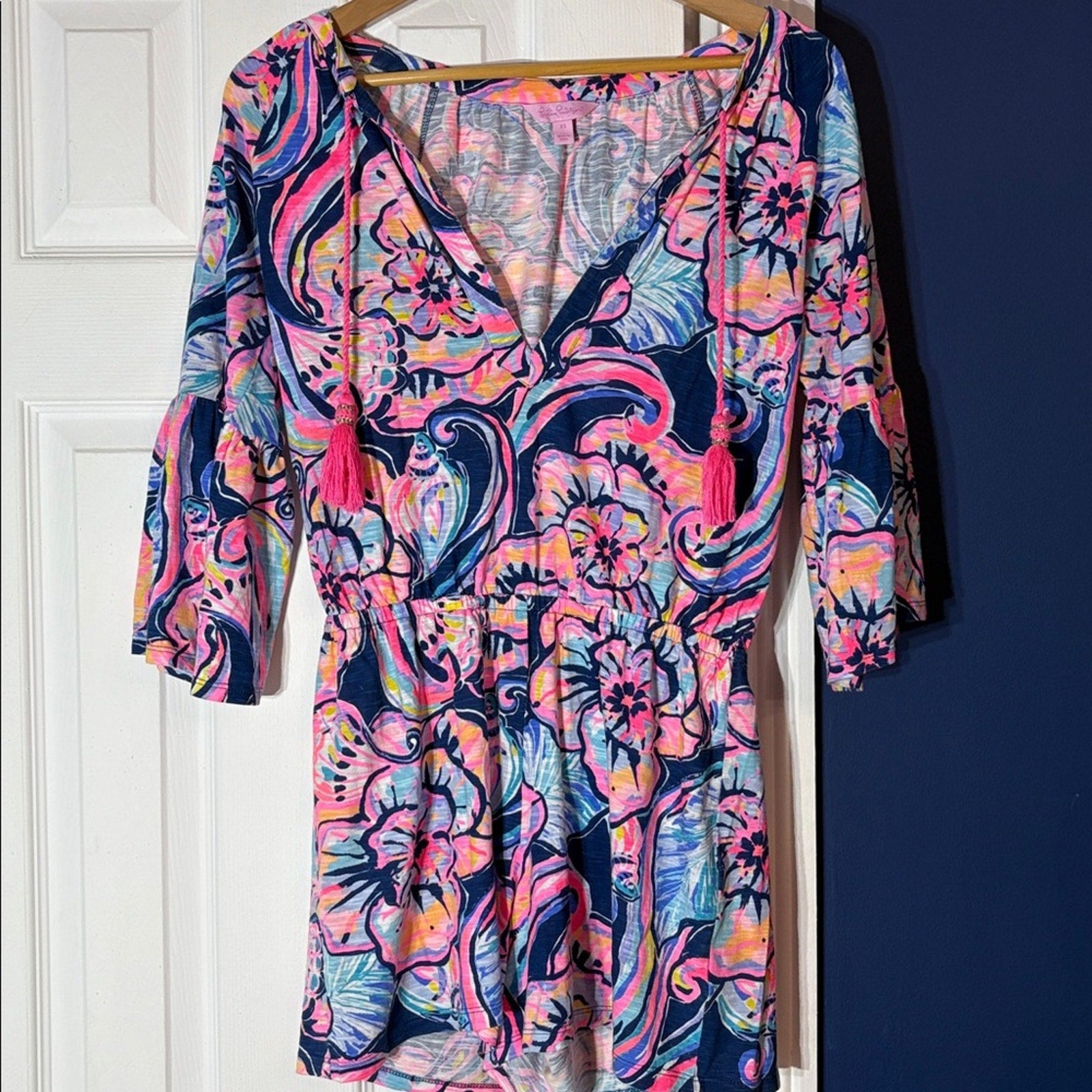 Lilly Pulitzer Del Lago Romper in Nauti Navy Boho Bateau - size XS