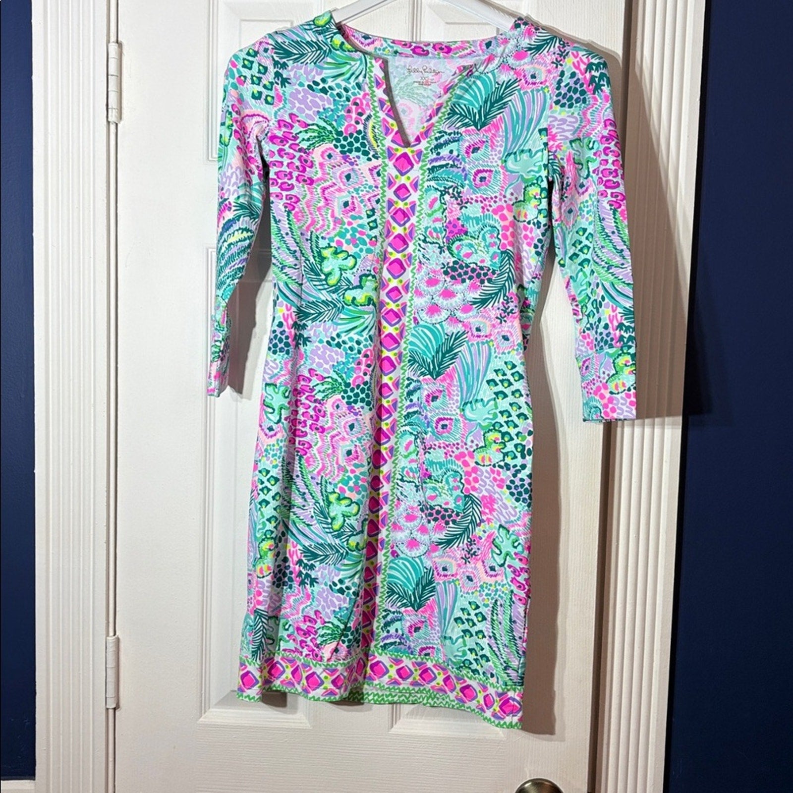 Lilly Pulitzer CHILLY LILLY NADINE DRESS Banana Split - size XXS
