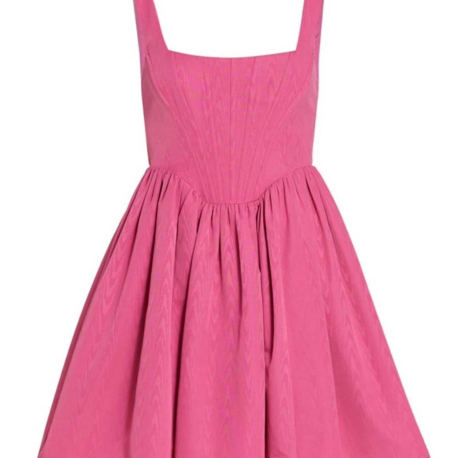 NEW STAUD Landscape bustier cotton-blend minidress - size 8