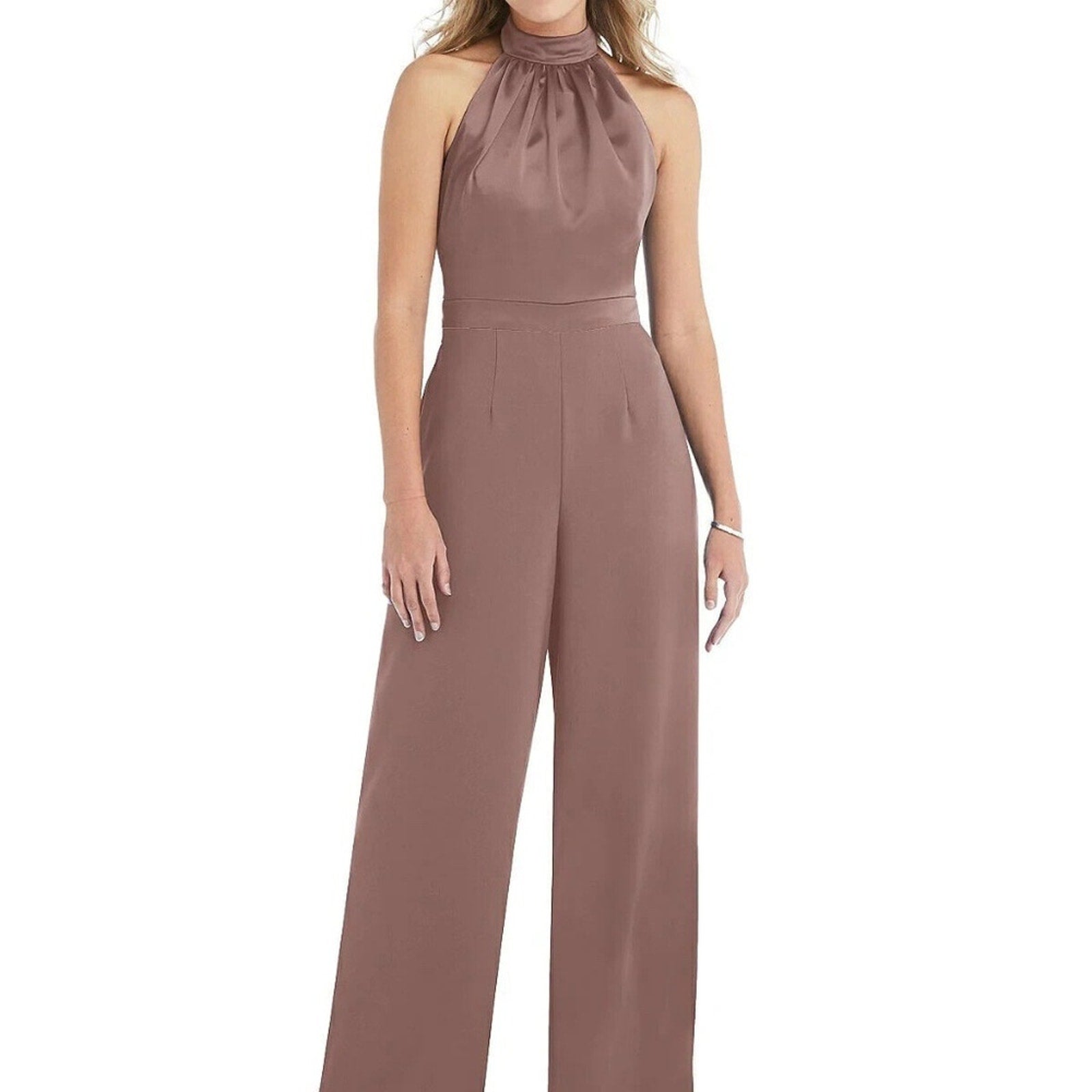 NWT After Six Sienna High-neck Open-back Jumpsuit Size 4 $252