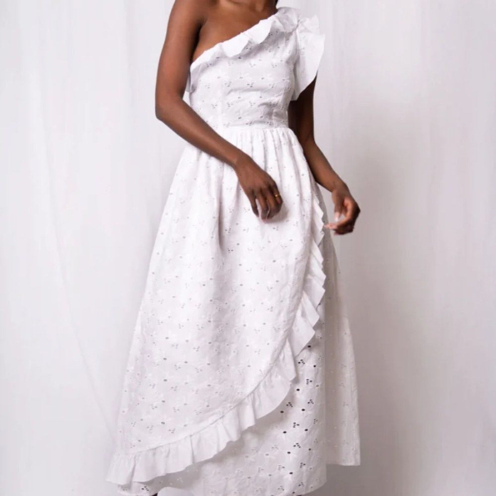 NWT BATSHEVA Jude Dress $475.00 White Broderie Anglaise Eyelet - size 6