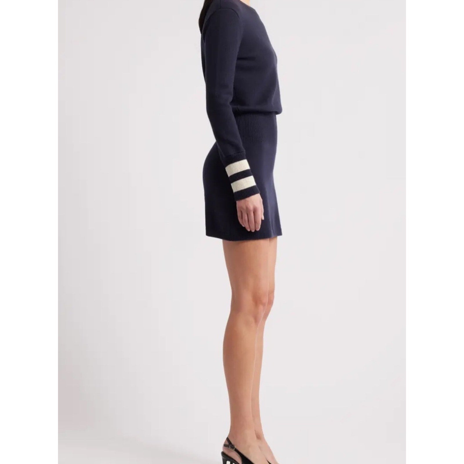 FRAME The Club Cashmere Blend Sweater Minidress - M