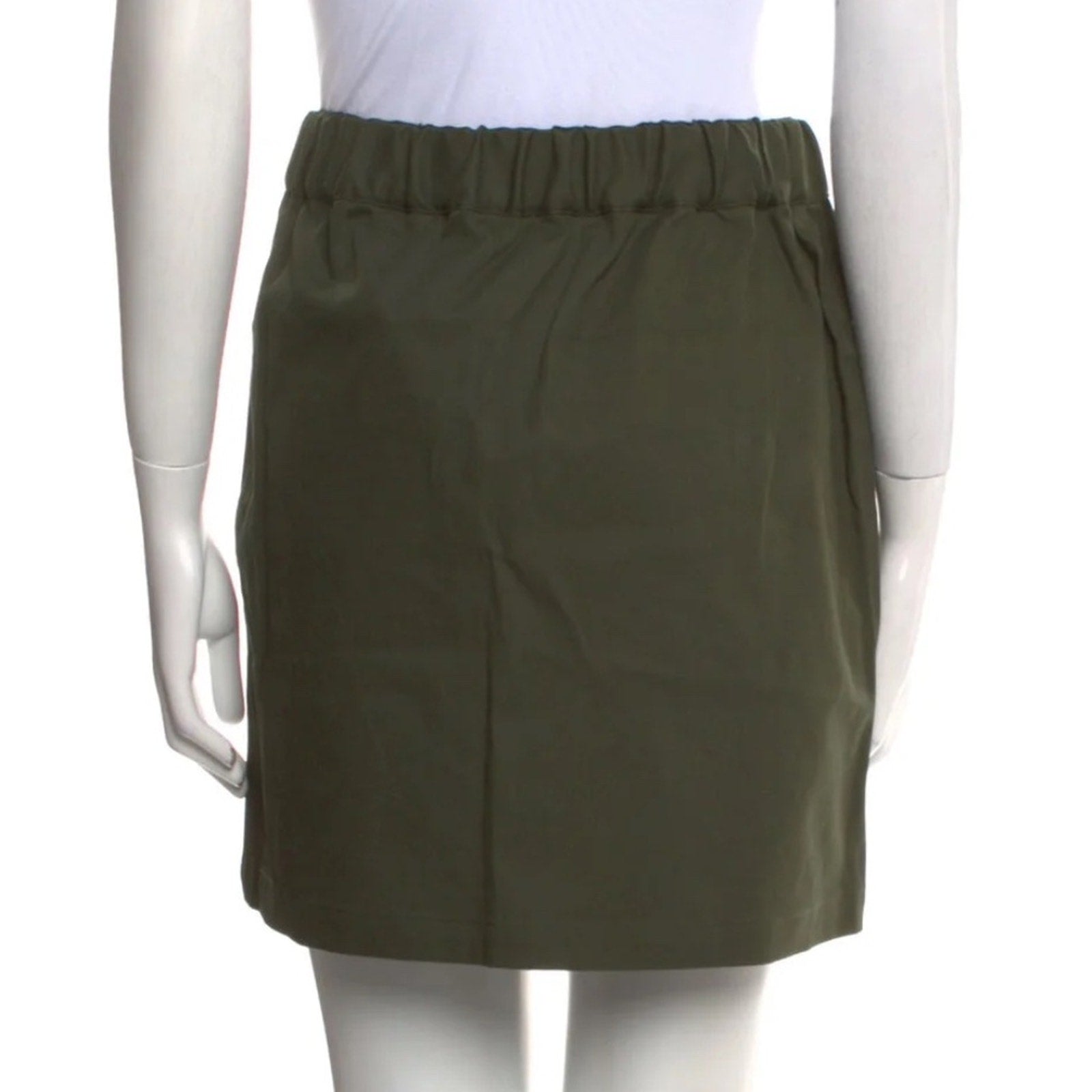 NWT Maje Green Elastic High Waist Stretch Mini Short Skirt - size 38 Small