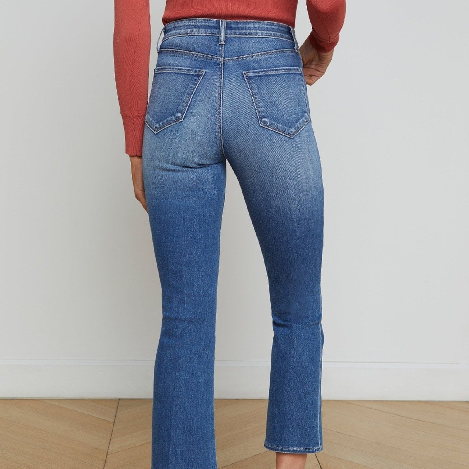 NEW L'Agence Mira Ultra High Rise Cropped Micro Bootcut Jeans - size 27
