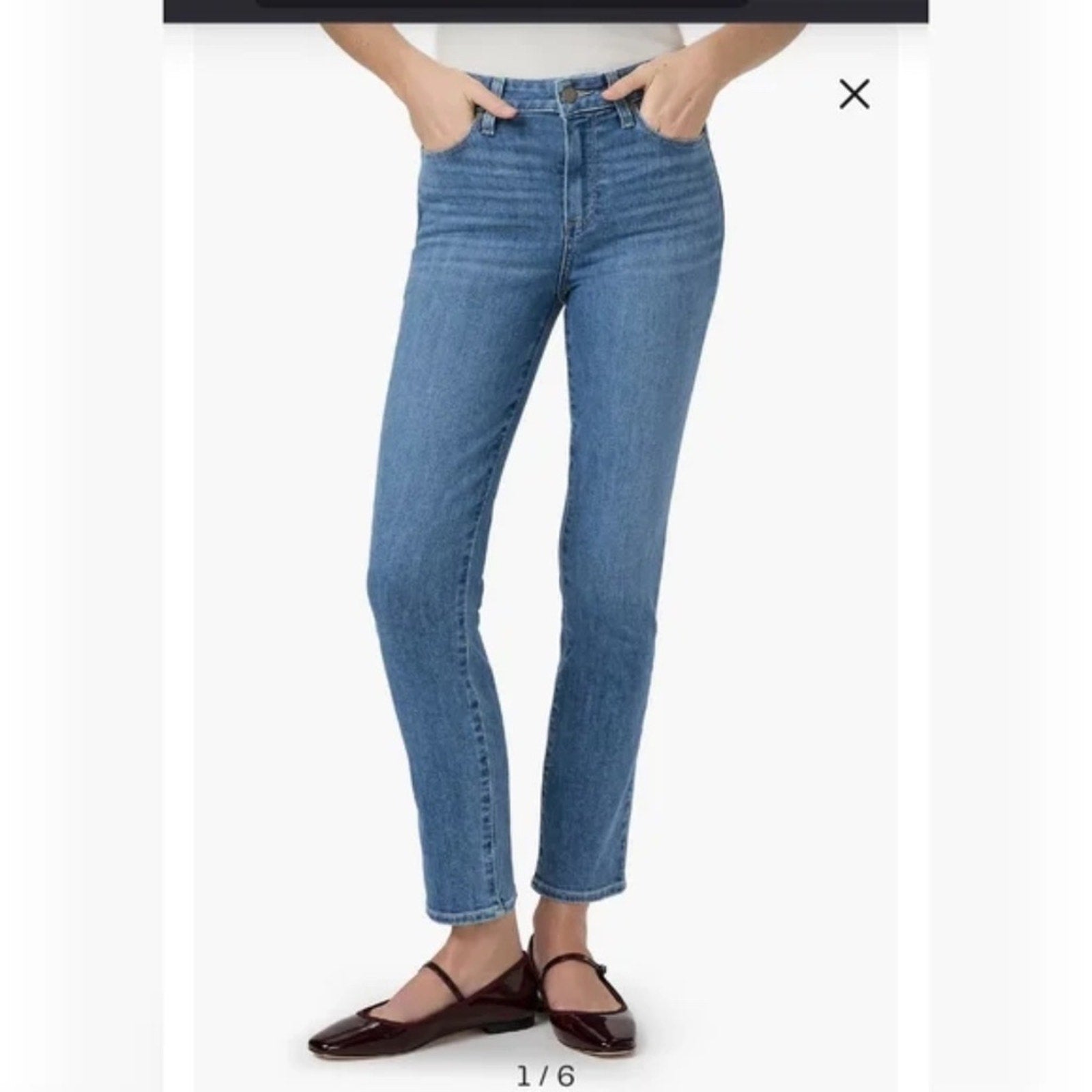 NWT PAIGE Hoxton Cropped Slim-fit Jeans In Katannia - size 25