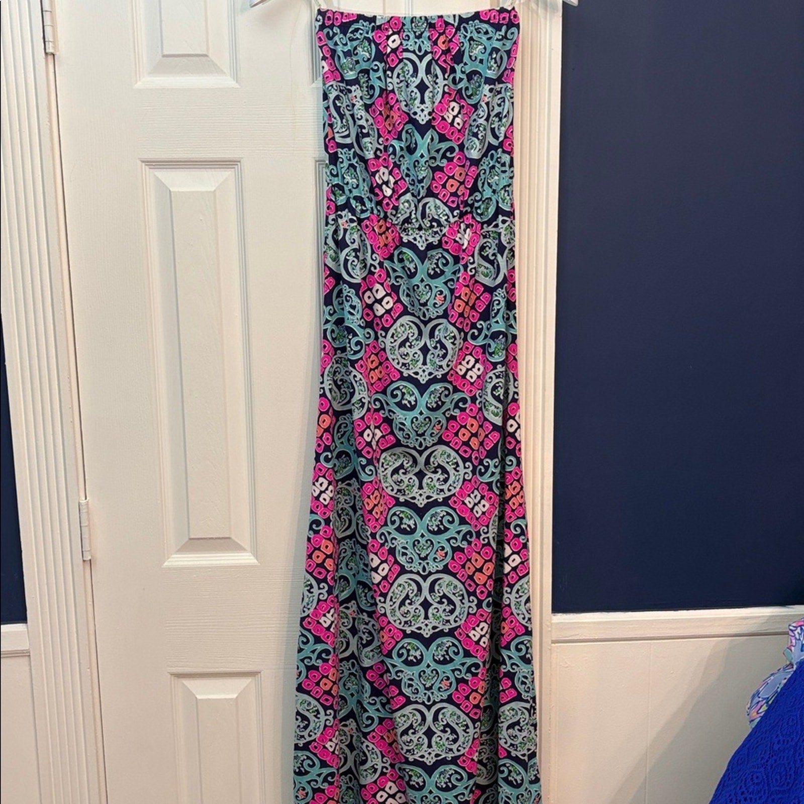 Lilly Pulitzer Marlisa Behind the Gate Maxi Dress Strapless - size XS