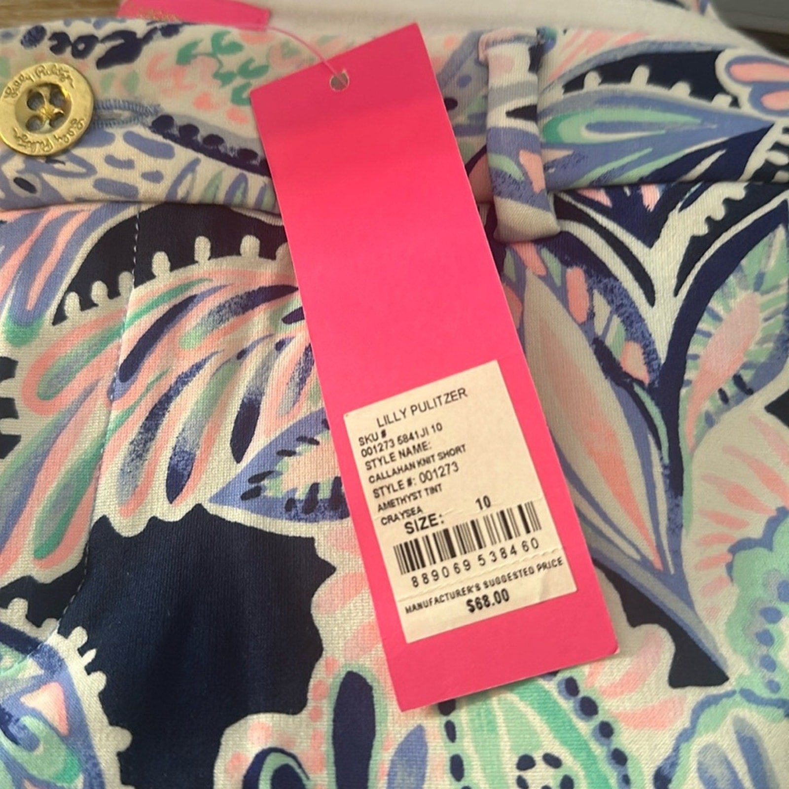 NWT LILLY PULITZER Callahan Short Navy It’s For Shore -size 10