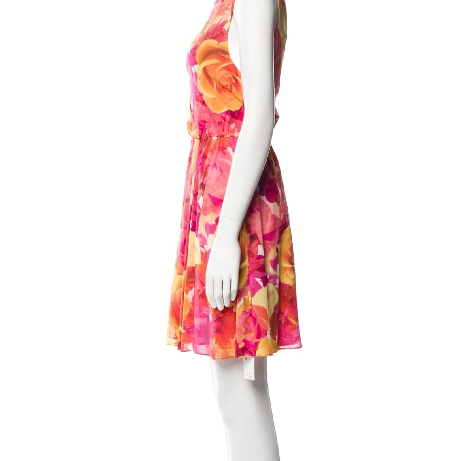NWT Alice + Olivia Silk Watercolor Floral Summer Dress - size small