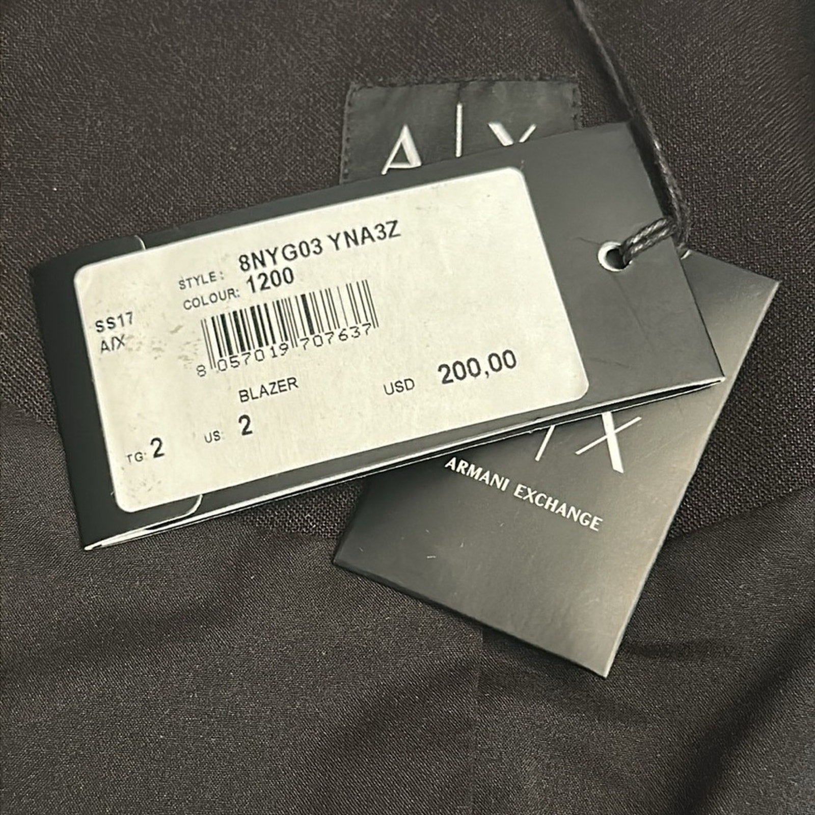 NWT AX Armani Exchange Tailored Jacket - 2
