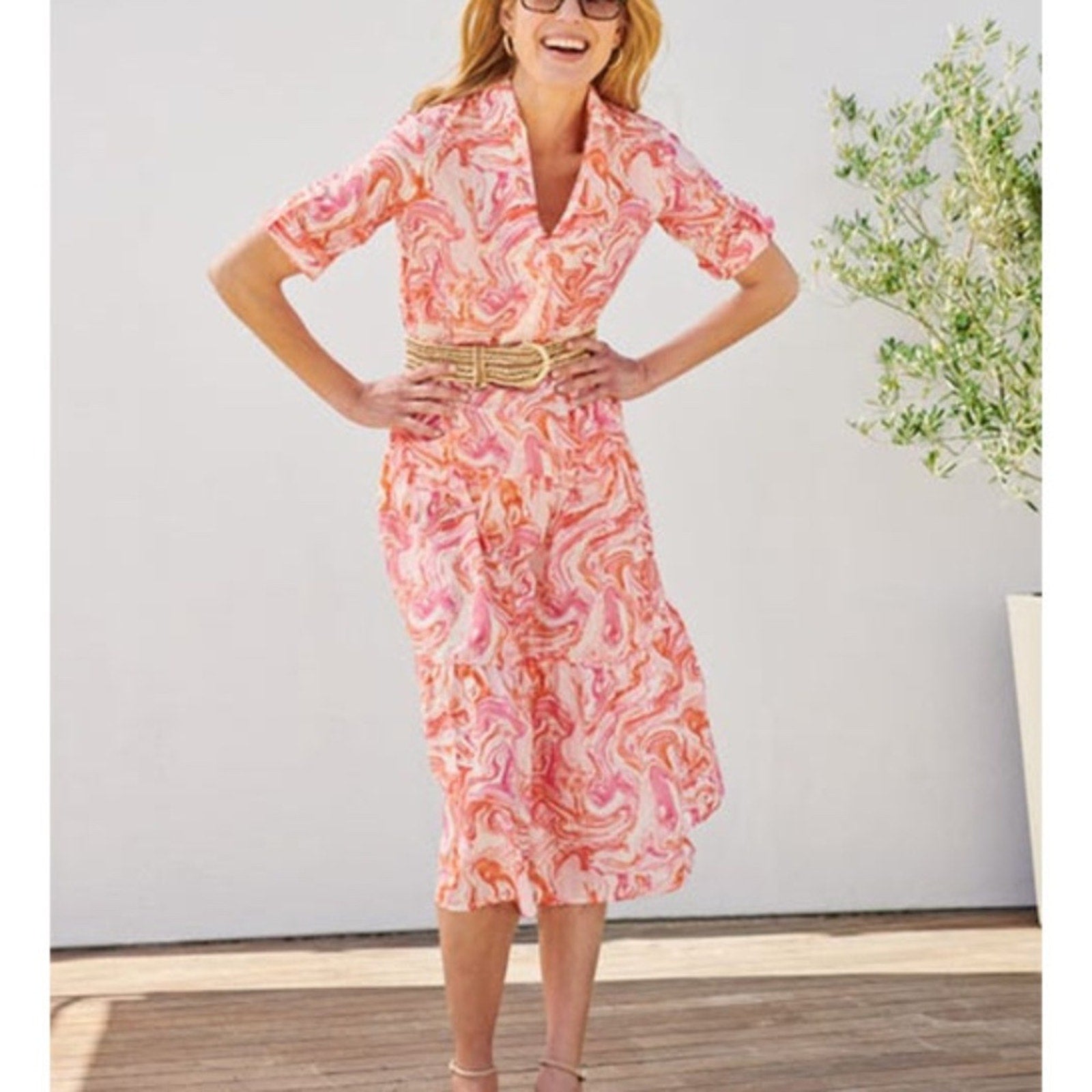 J.McLaughlin Janelle Silk-Blend with Pockets Dress - size XS