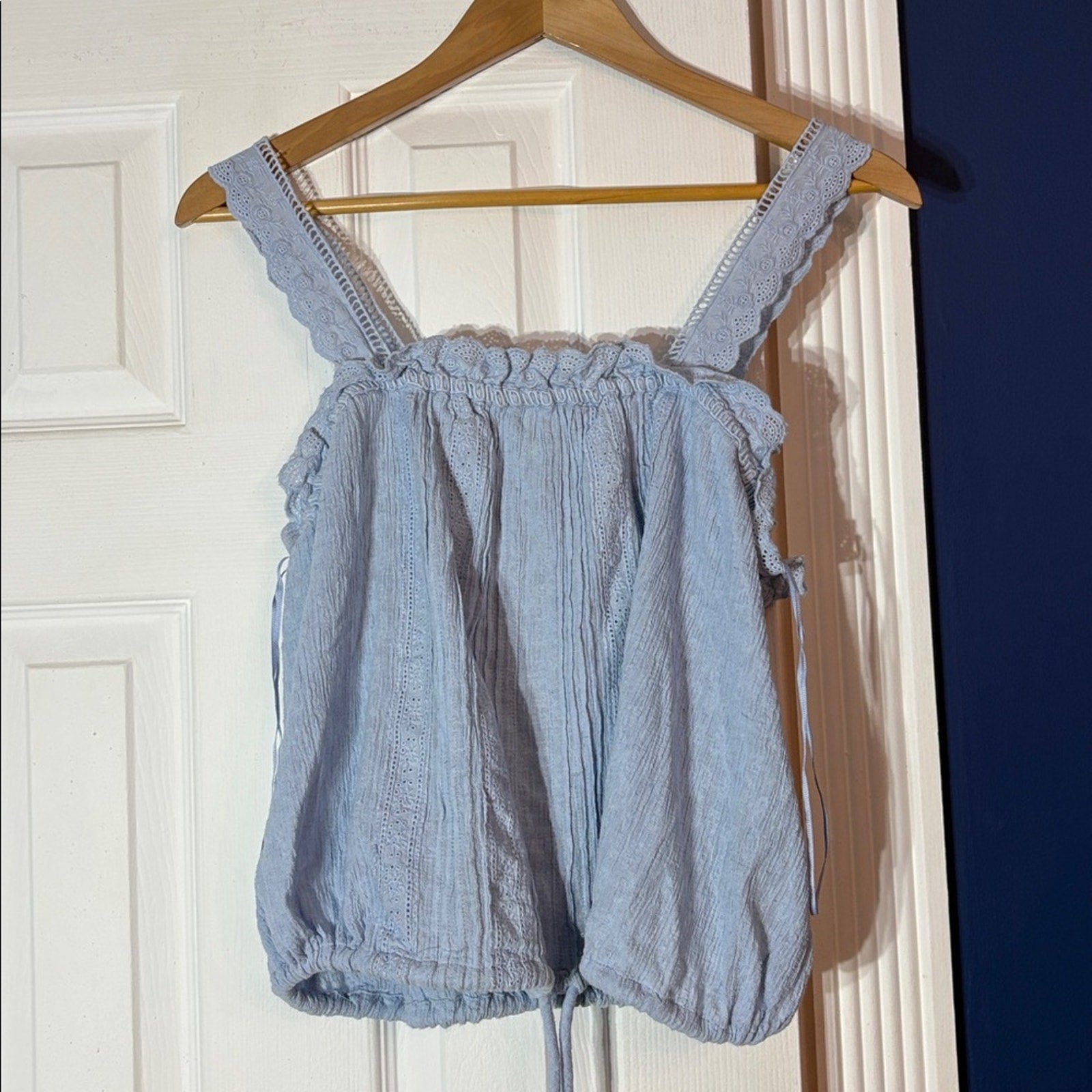 NWT Free People Women's Because Of You Tank Top Blue - size M