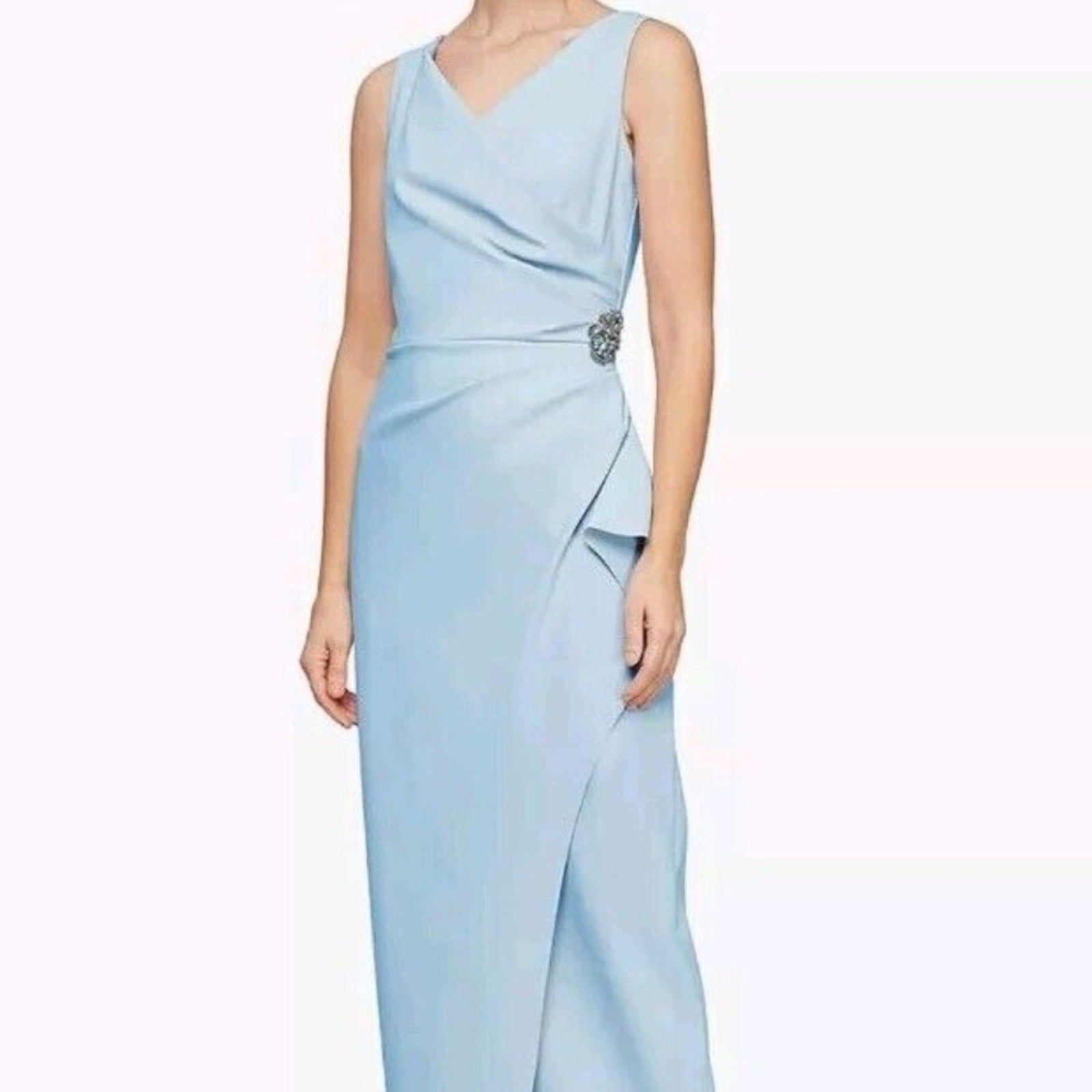 NWT ALEX EVENINGS  Side Ruched Cocktail Dress  - size 8