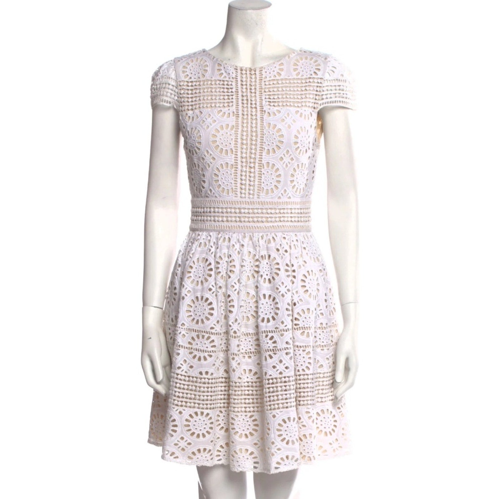alice + olivia eyelet lace dress - size 0