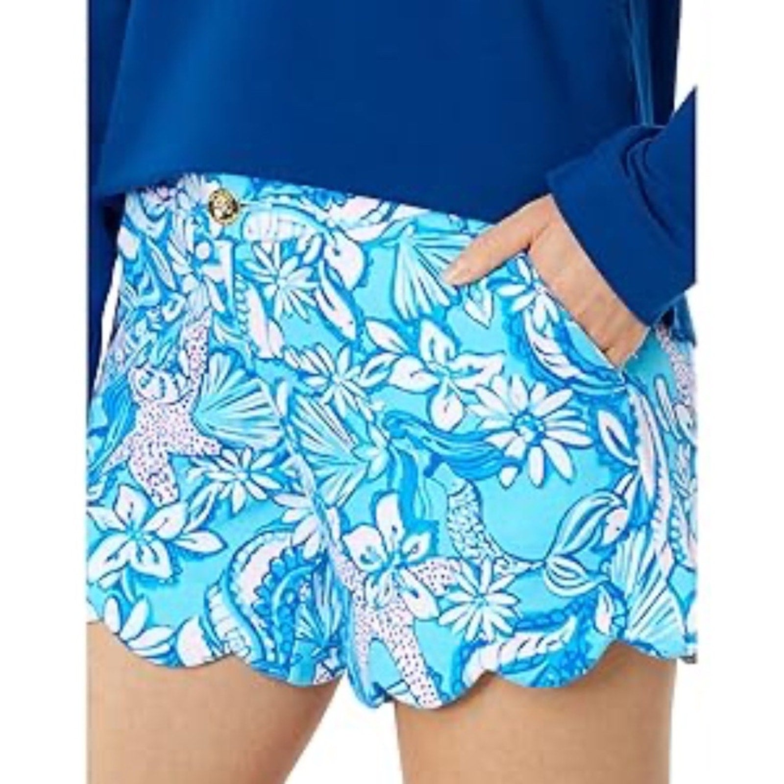 Lilly Pulitzer 5" Buttercup Low Rise  Knit Shorts - size 6