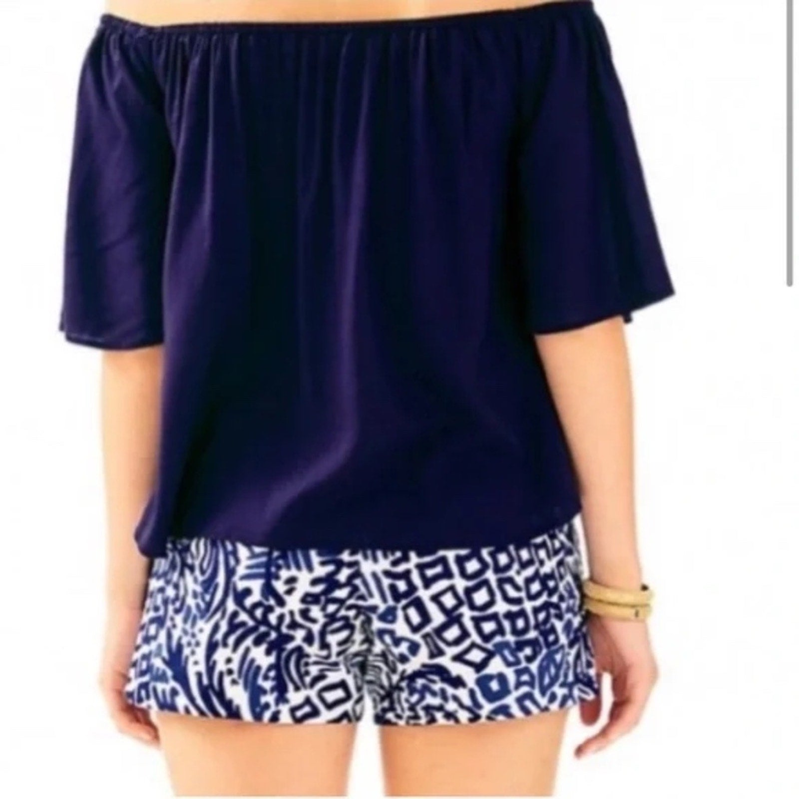 Lilly Pulitzer Sain Tassel Off-The-Shoulder Top - size small