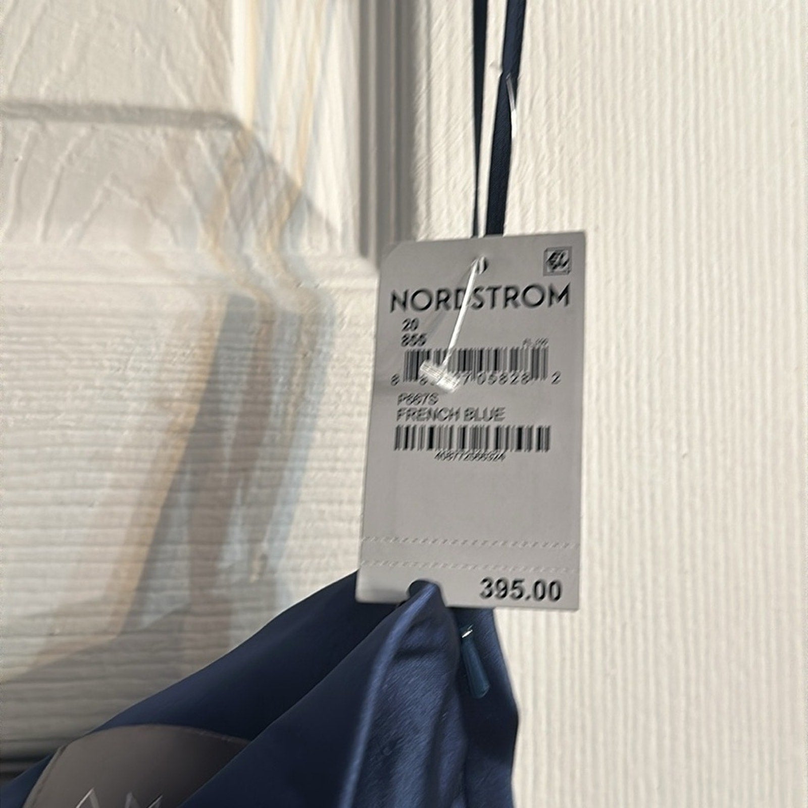 NWT Amsale One-Shoulder High-Low Satin Cocktail Dress in French Blue - size 20