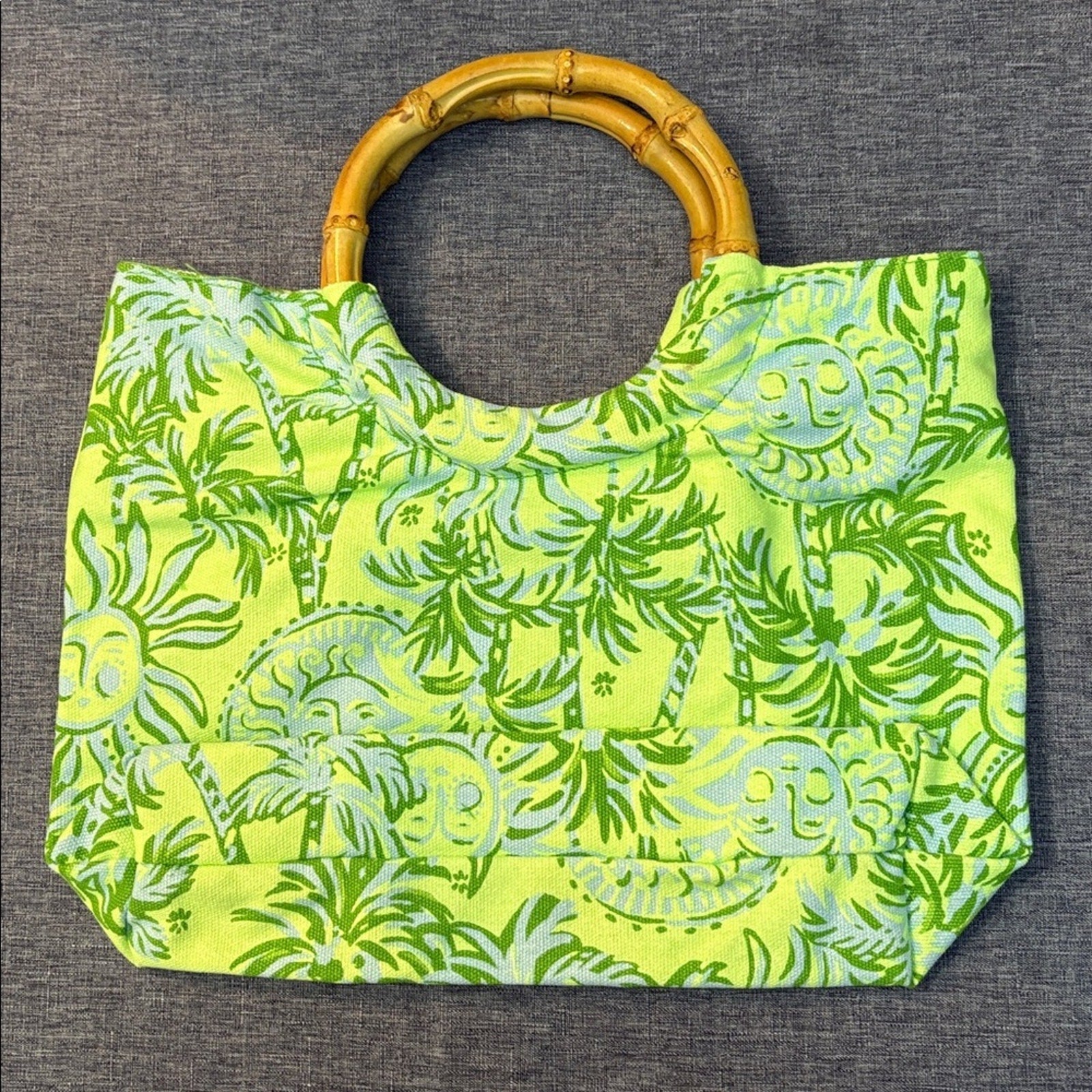 NEW Lilly Pulitzer Bamboo Bag in Cool Mint Catchin Rays