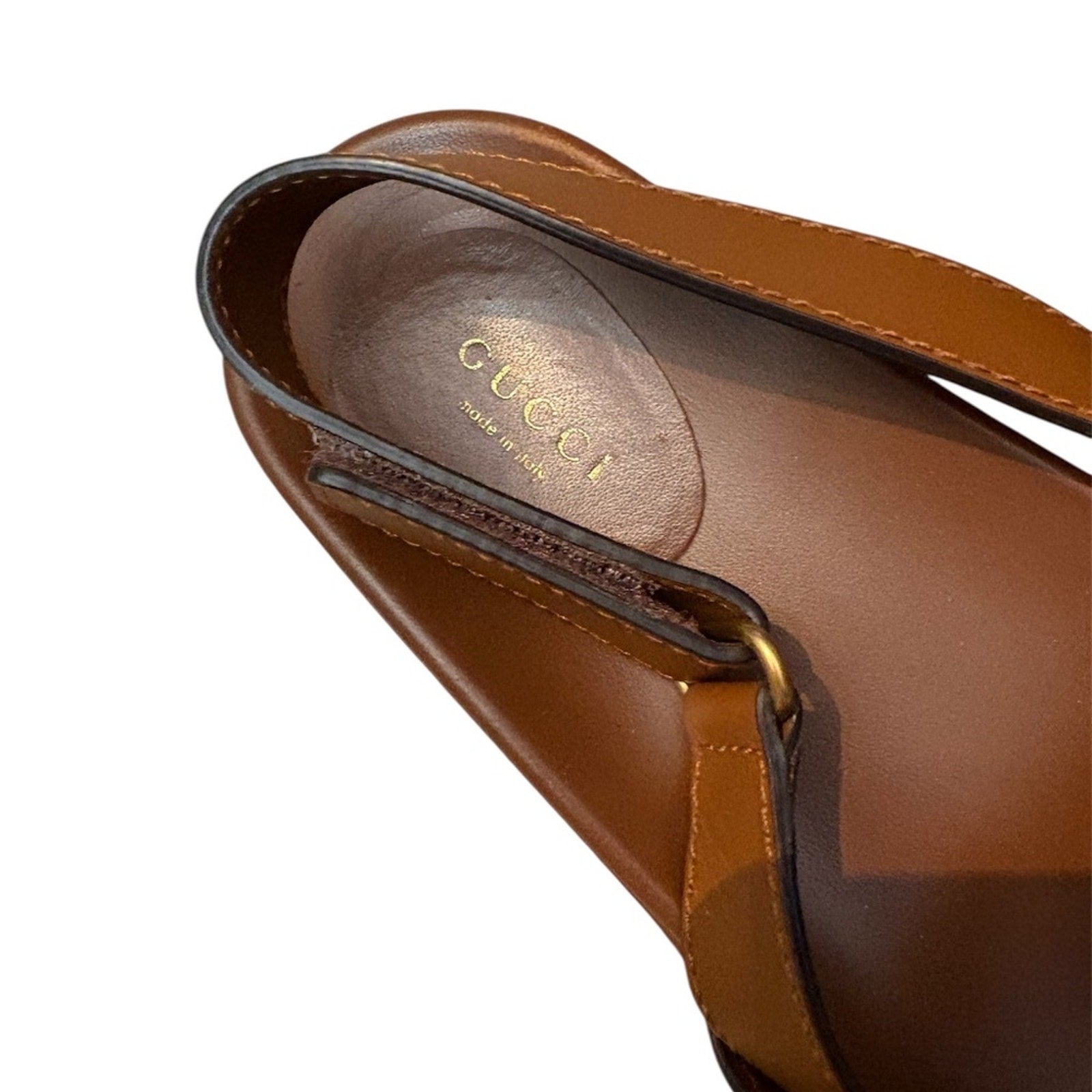 Gucci  interlocking g leather sandals - 8.5