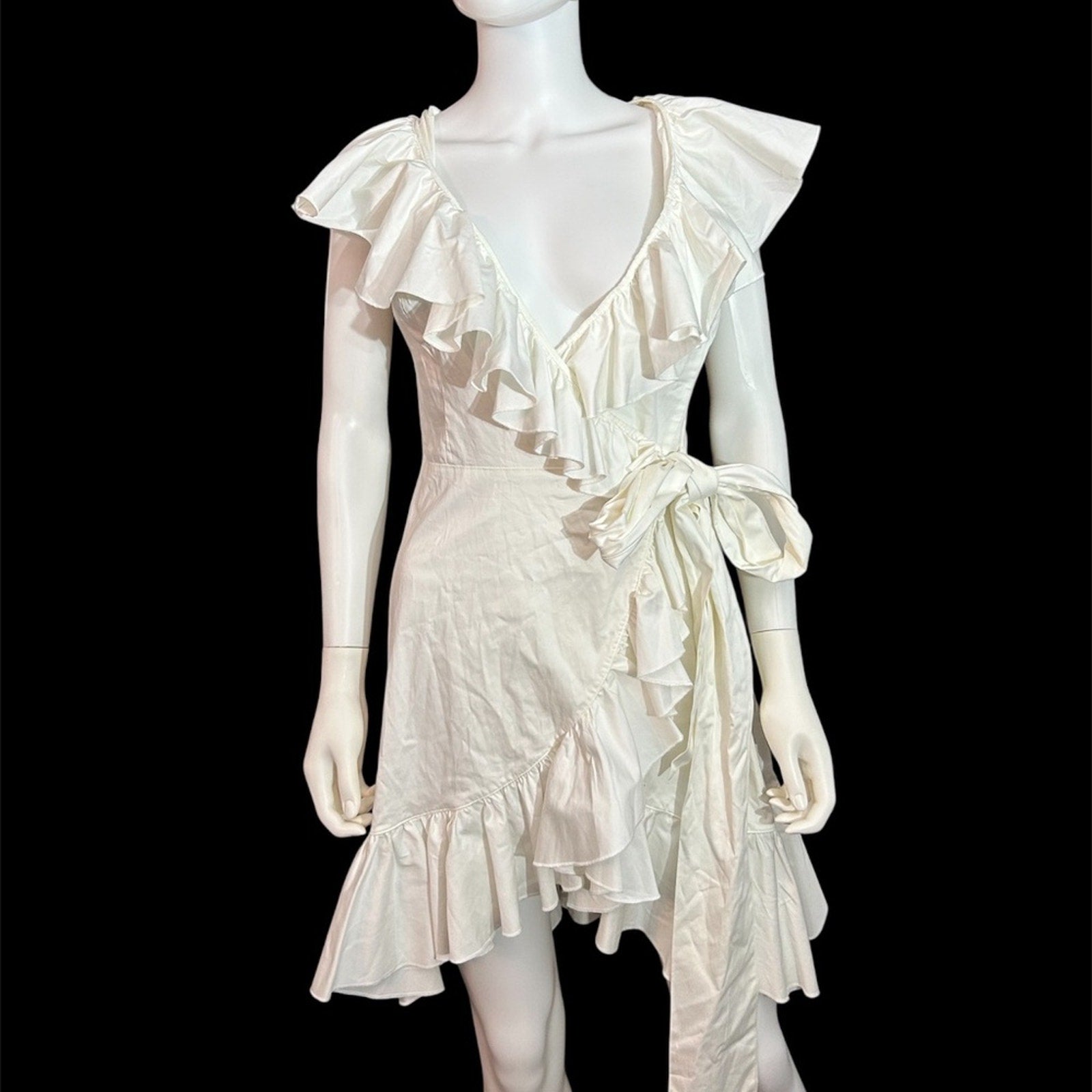 Isabel Garcia Anthropologie wrap ruffle dress - size small