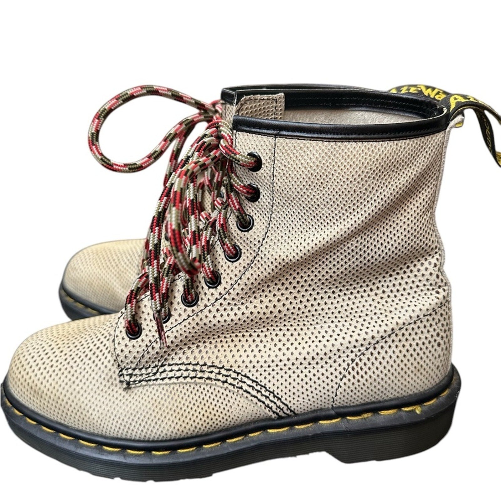 RARE Dr Martens 1460 Beige Snake Made in England - 9