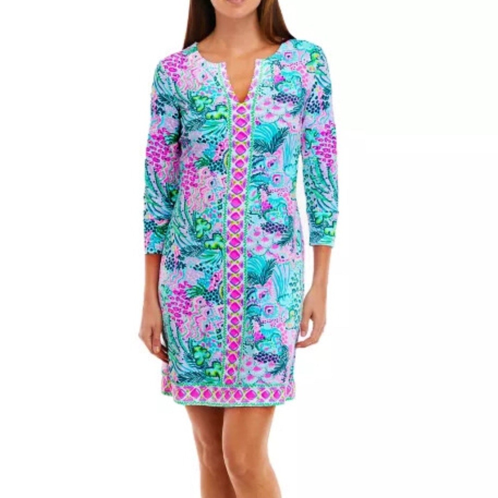 Lilly Pulitzer CHILLY LILLY NADINE DRESS Banana Split - size XXS