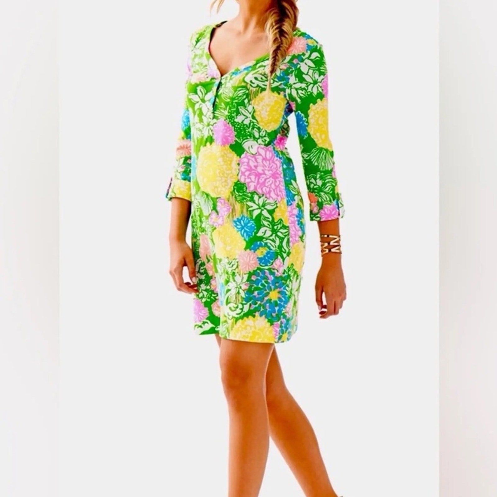 Lilly Pulitzer “Hibiscus Stroll” Palmetto Dress - size small