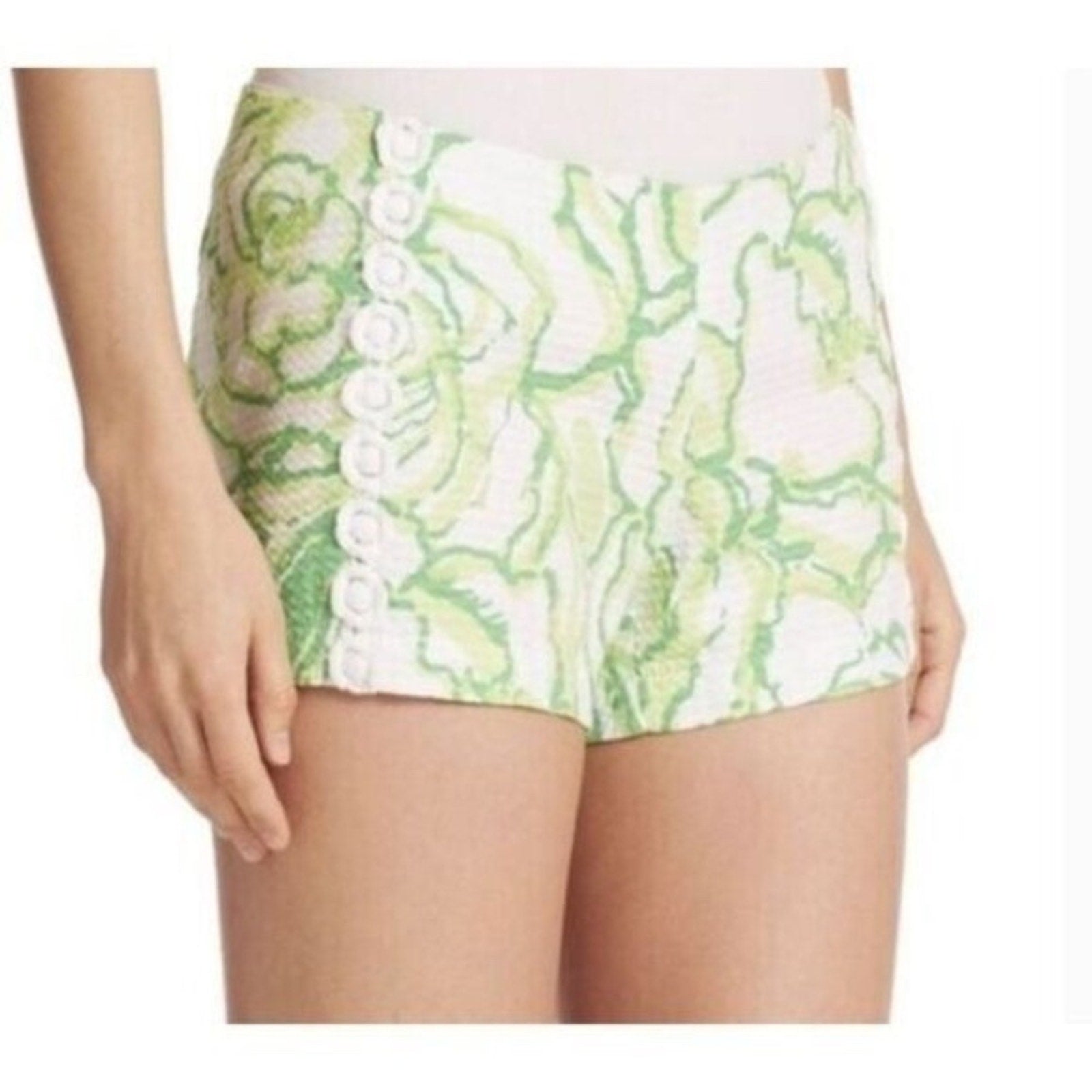 LILLY PULITZER LIZA SHORT RESORT WHITE HEART BREAKERS - size 0