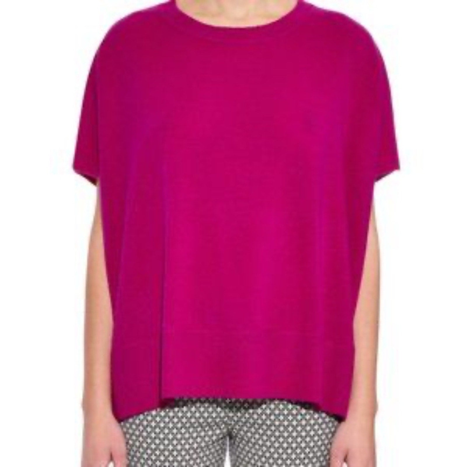 Diane von Furstenberg Bateau Neckline Short Sleeve Blouse - size SP