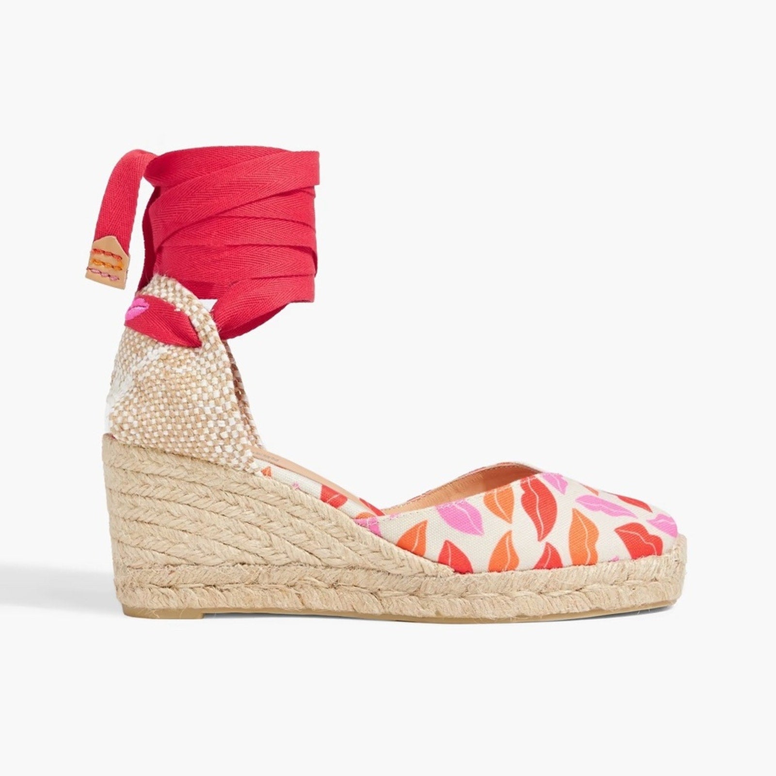 DIANE VON FURSTENBERG X CASTAÑER Chiara printed canvas wedge espadrilles - 38