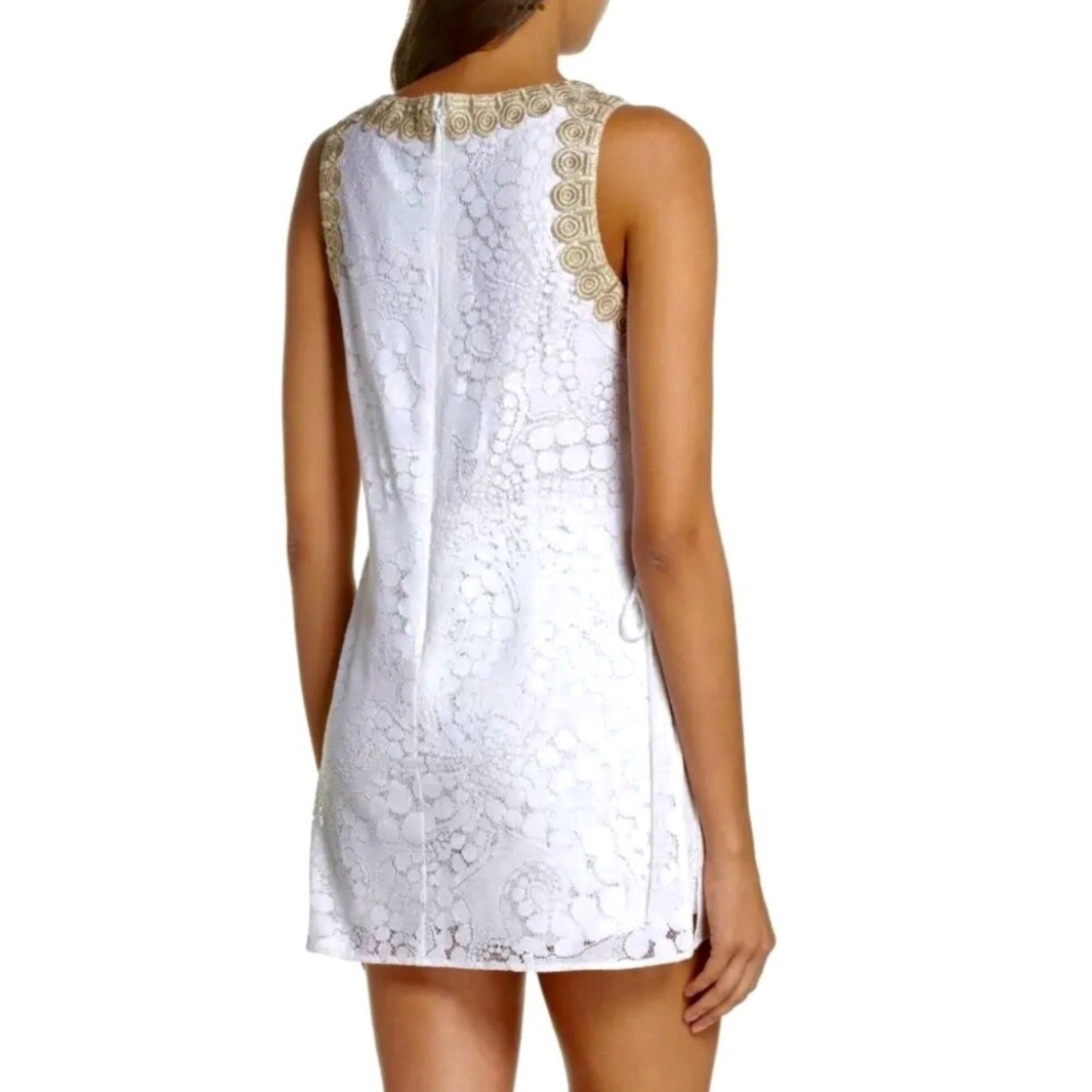 Lilly Pulitzer Donna Romper Resort White Mocean Lace - size 00