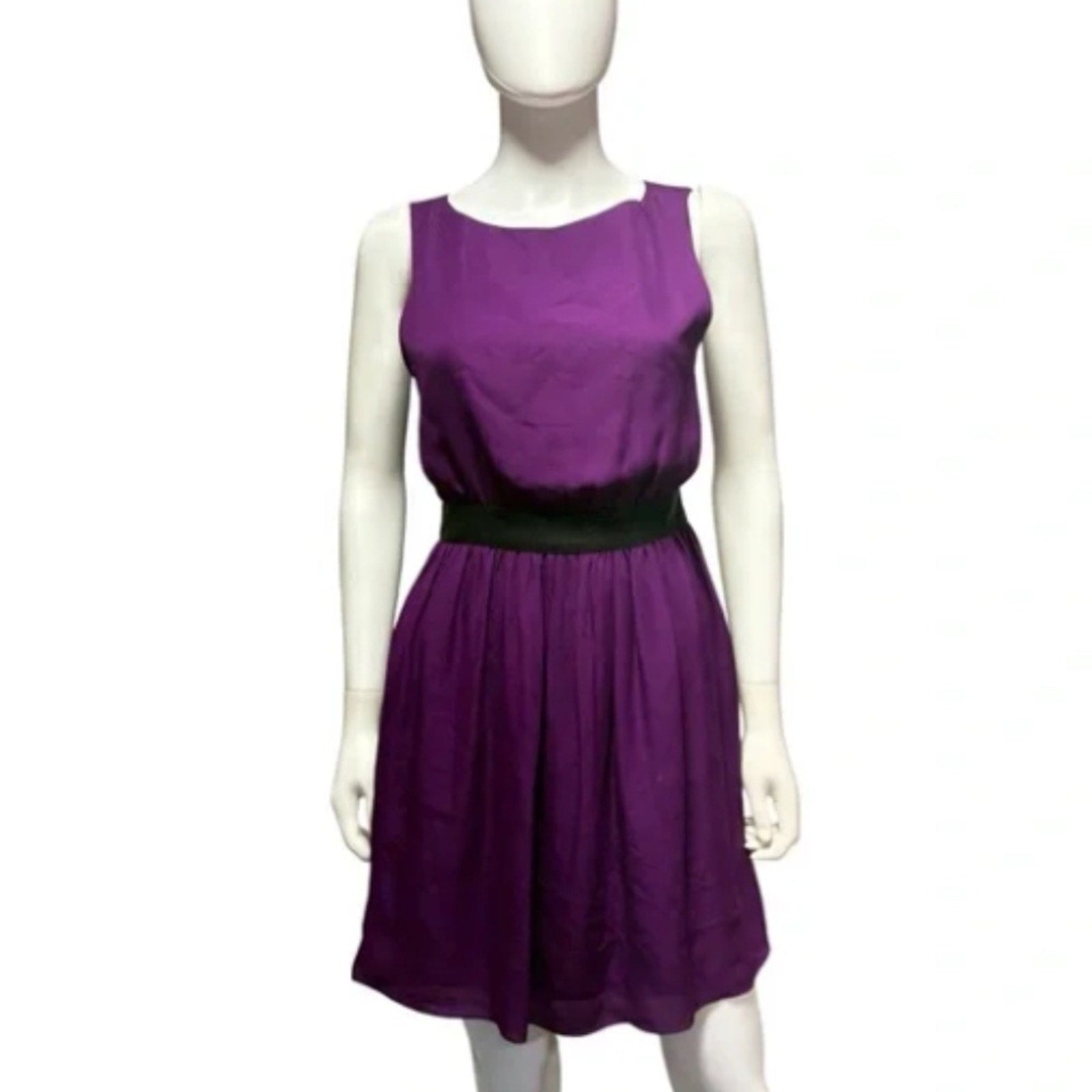 Alice + Olivia Nell Leather Waist A-Line Dress - 4