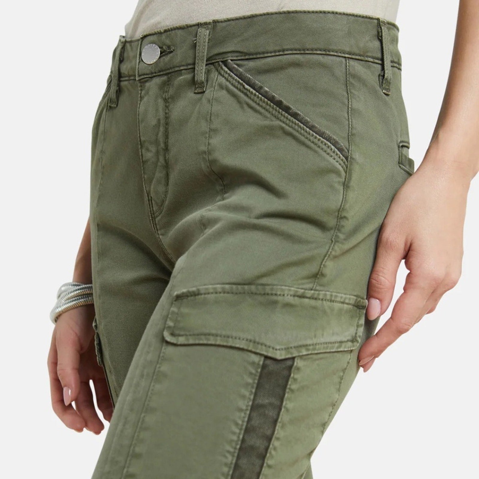 NWT L'AGENCE PATTON CARGO SKINNY PANT BRIGADE - size 34