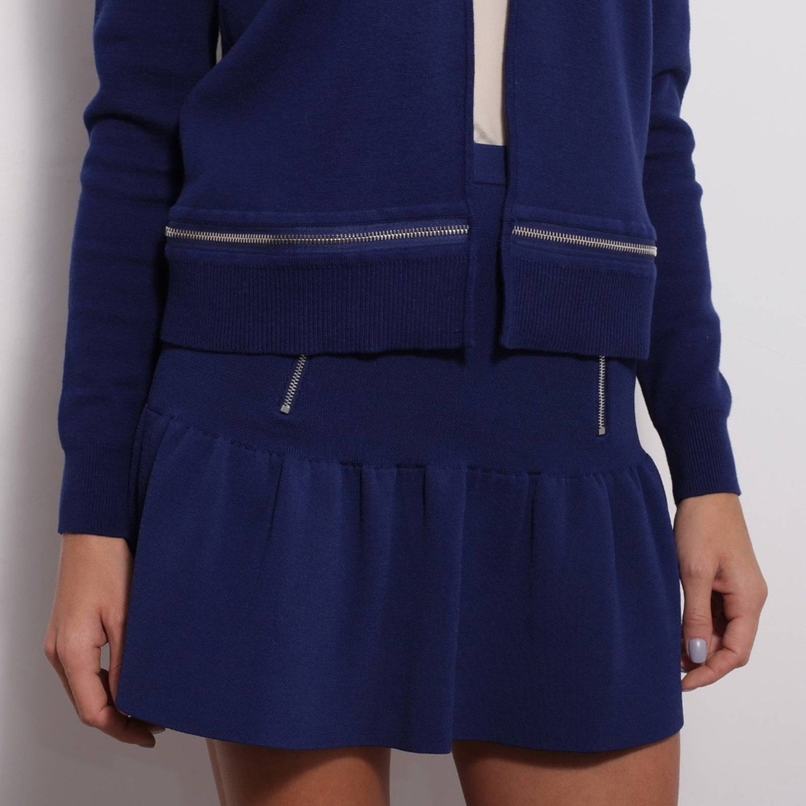 Sandro Short pleated Blue skirt - size 2