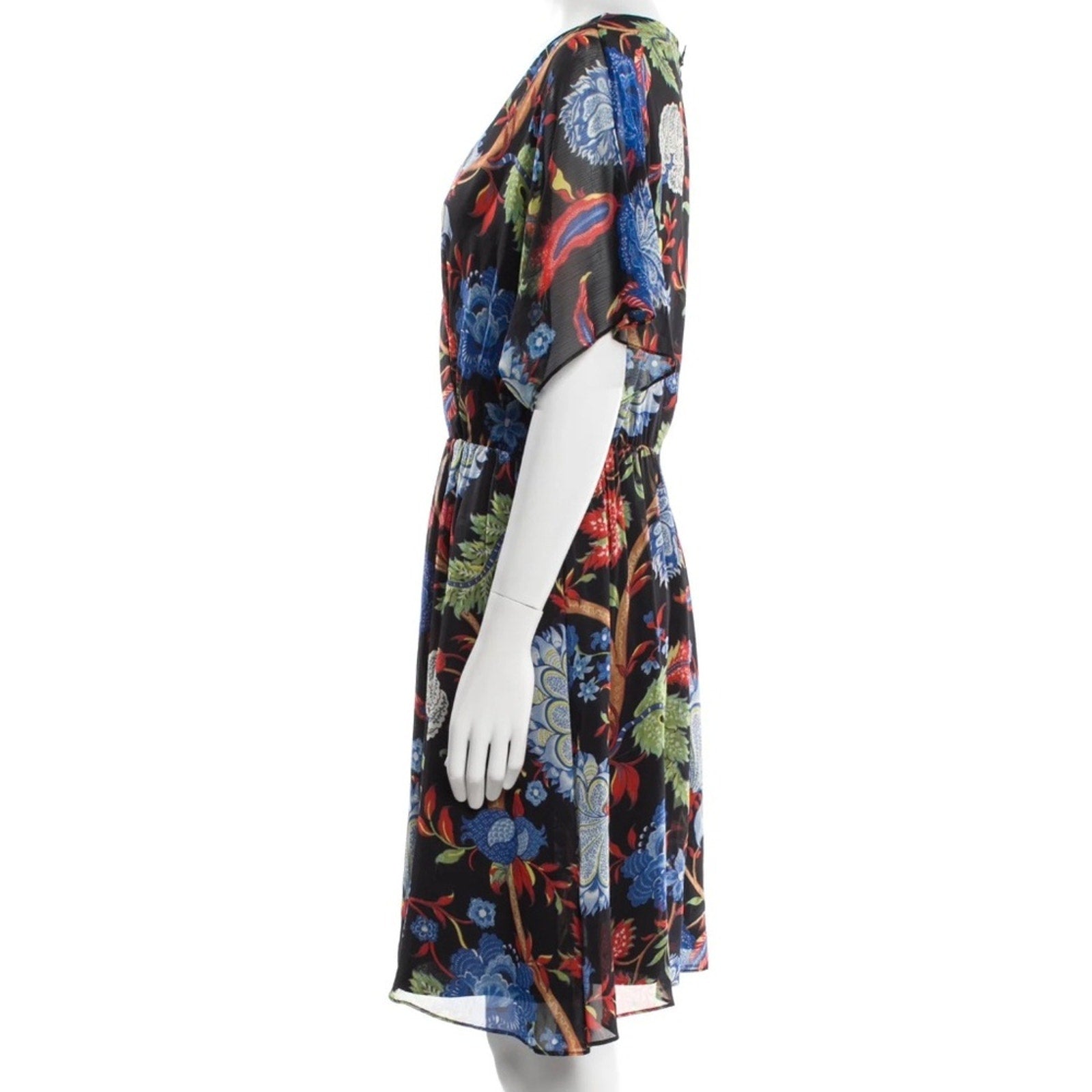 ALICE + OLIVIA Cay Alder Floral Printed Mini Dress - size M
