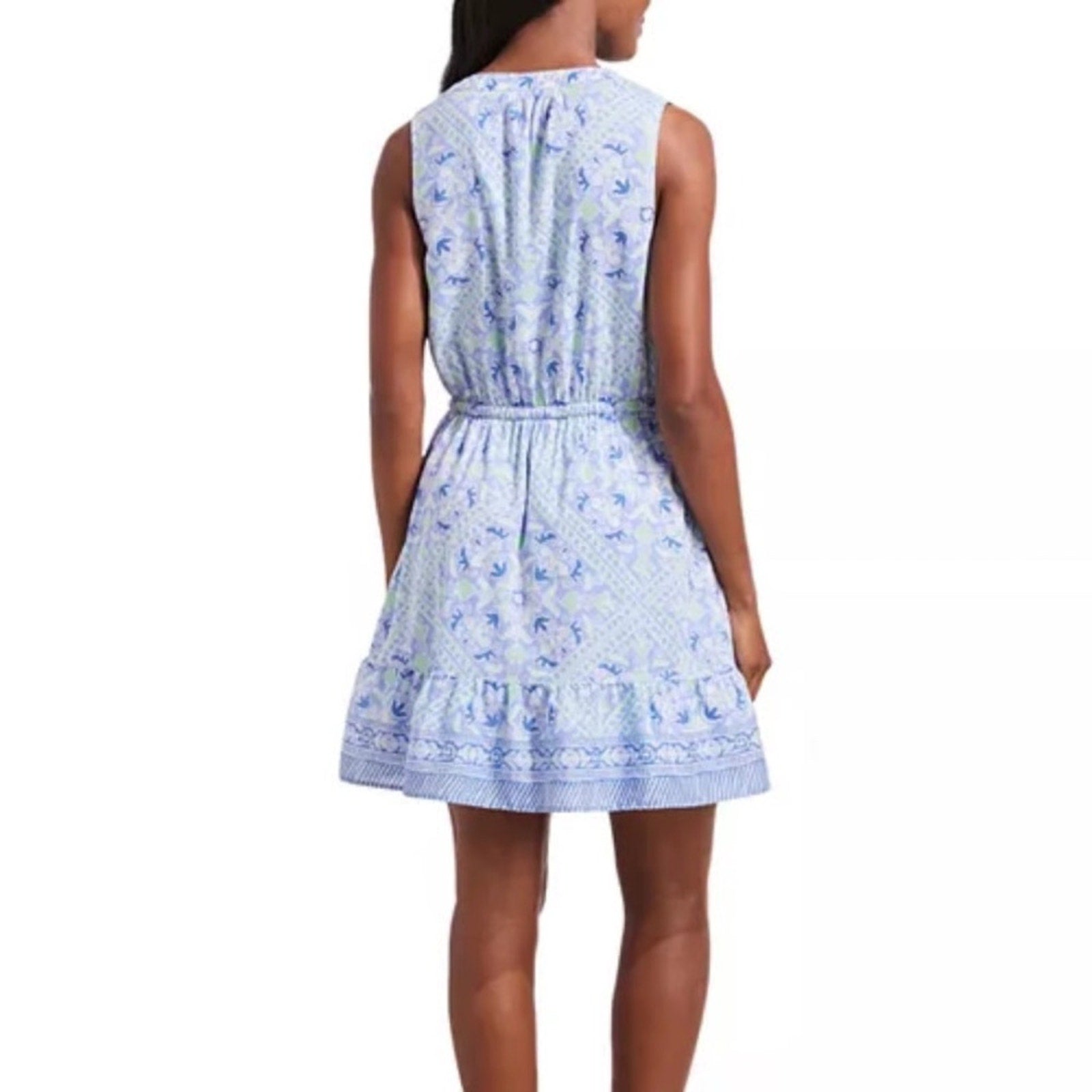 Vineyard Vines Scarf Print Tie Waist Dress - size small