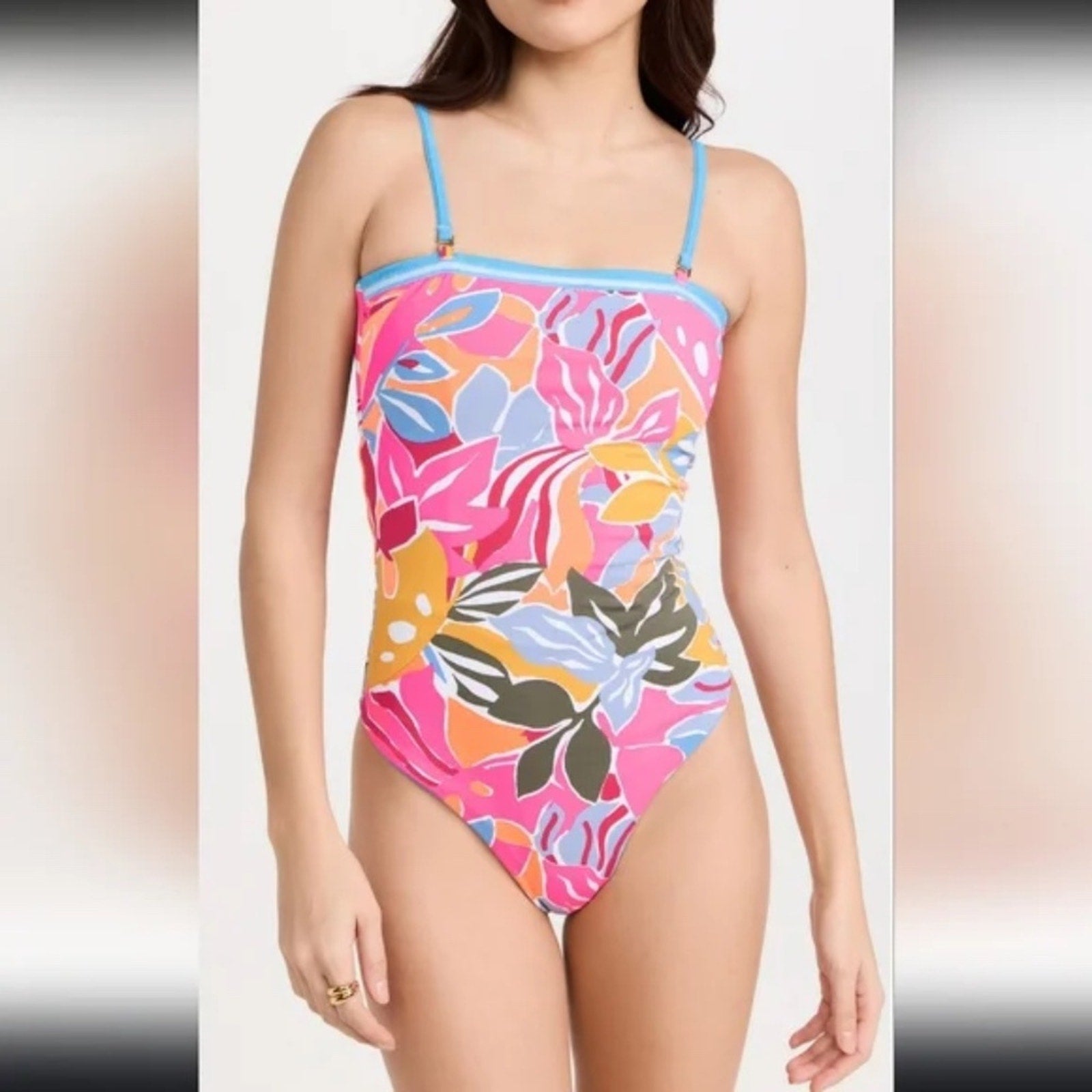 NWT Maaji Reversable Bluetooth Cancun One Piece Strapless Swimsuit - size large