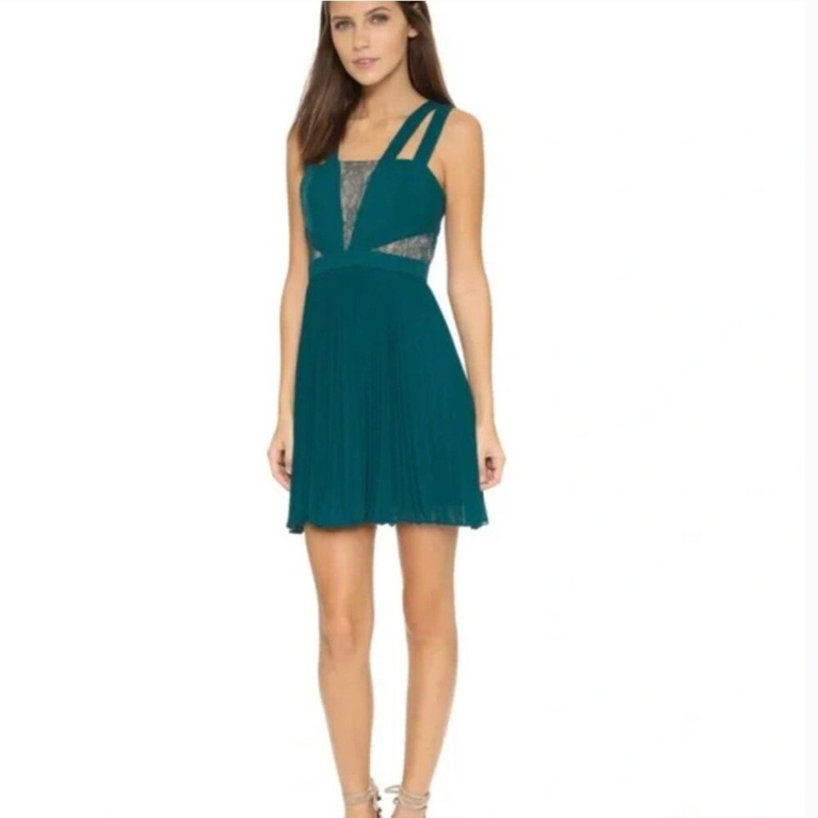 NWT BCBG Tenzin Dark teal Mini Dress - 0