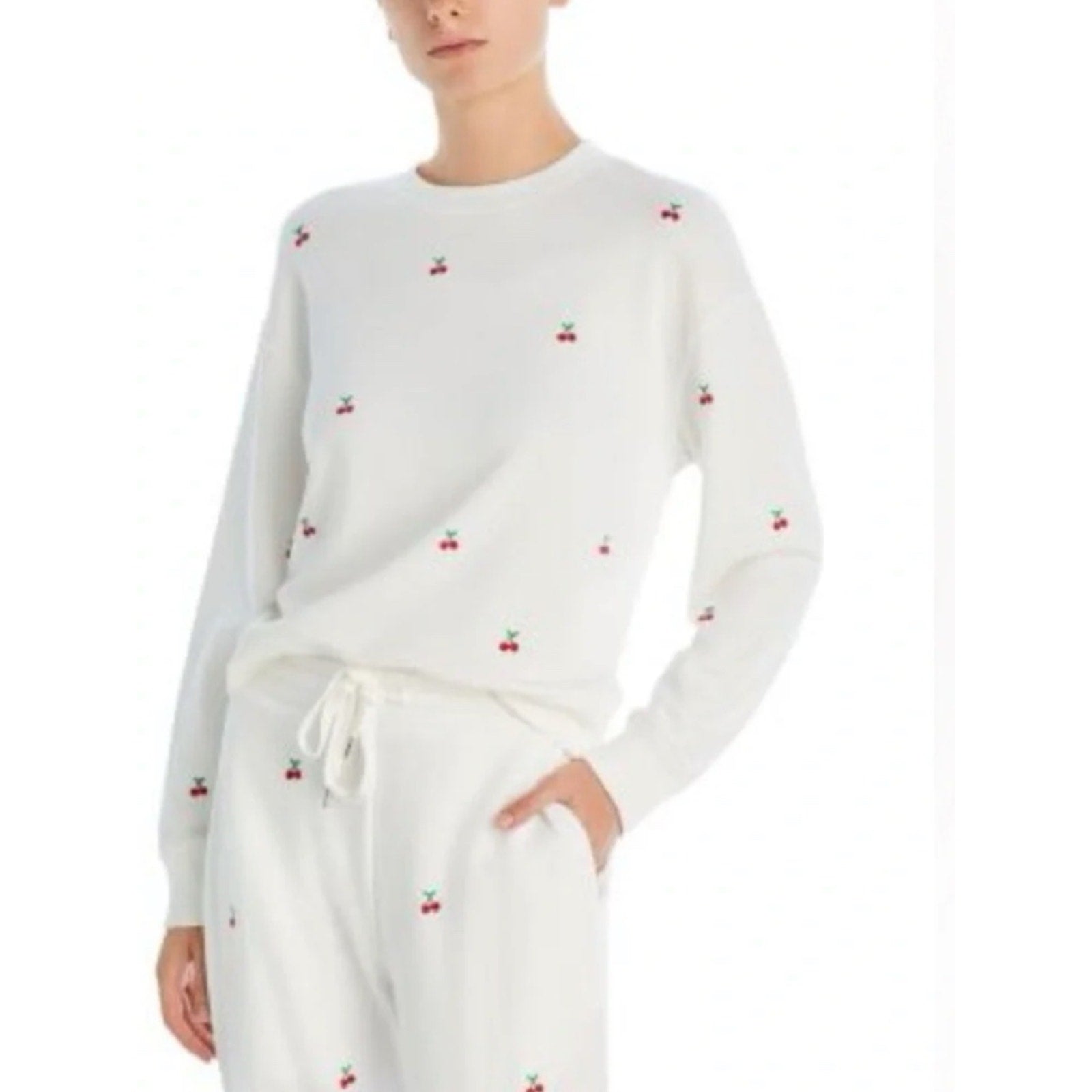 Rails White Jogger Set with Cherry Print - M 🌟