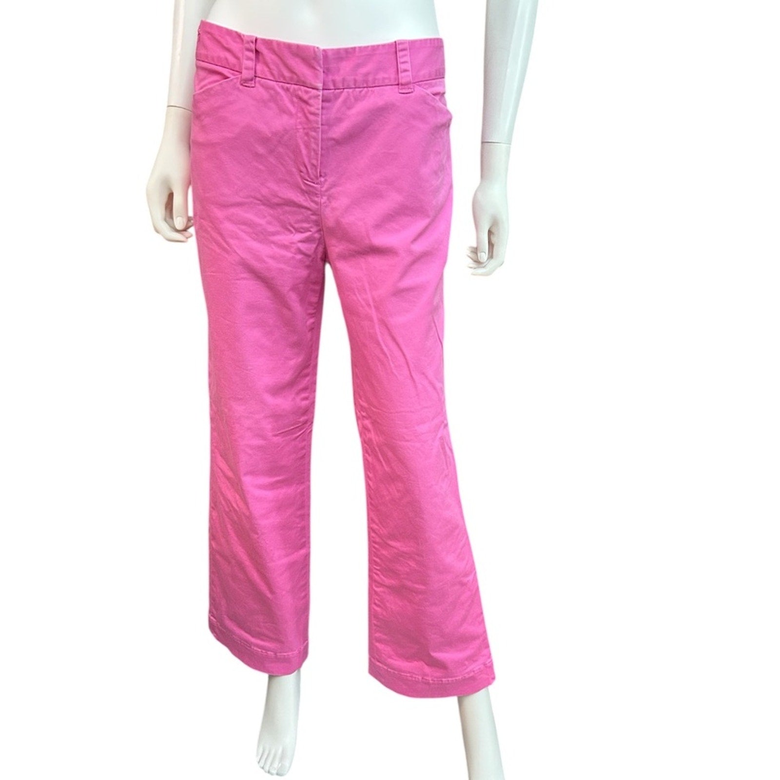 Vintage Lilly Pulitzer pink white label Capri Pants Women's Size -10