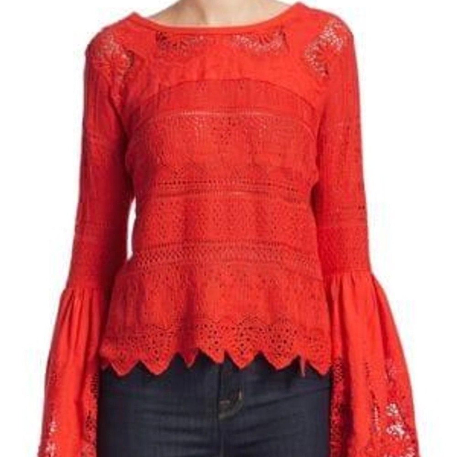 NWT Free People Once Upon a Time Lace Top - size XS