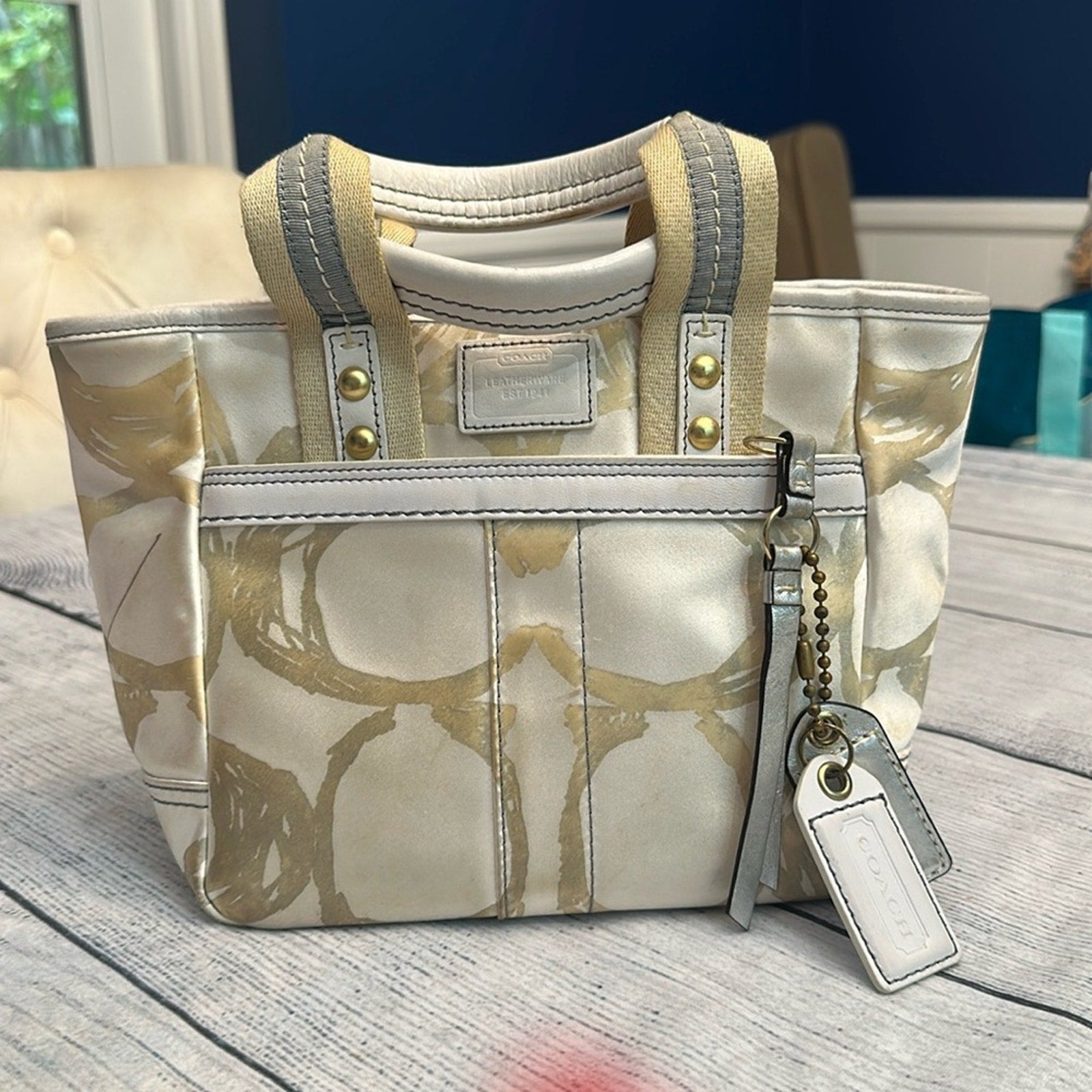 Coach hand bag Y2K white