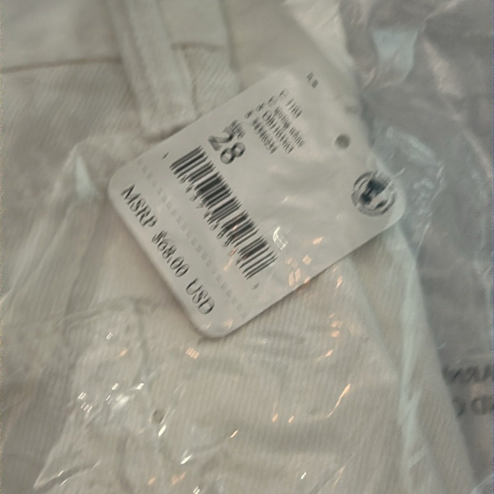 NWT FREE PEOPLE Loving Good Vibrations Denim Shorts In Spring White Size 28