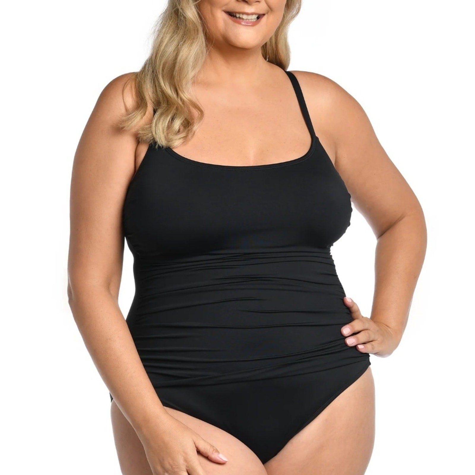 NEW La Blanca Island Goddess Lingerie One Piece - Black - size 16W