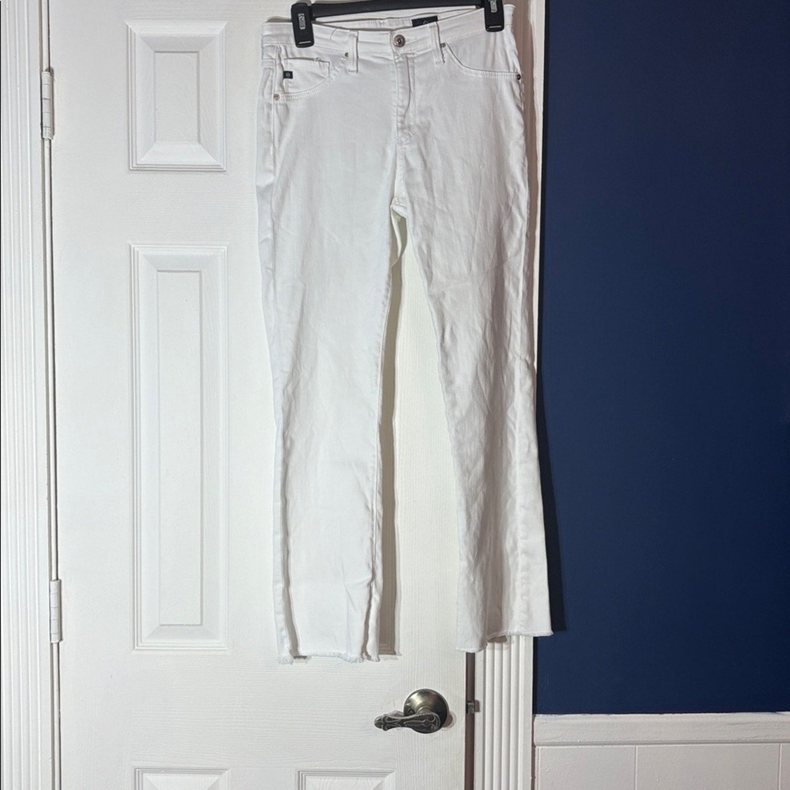 AG Jodi Crop High Rise Flare Crop Women's White Jeans - 26